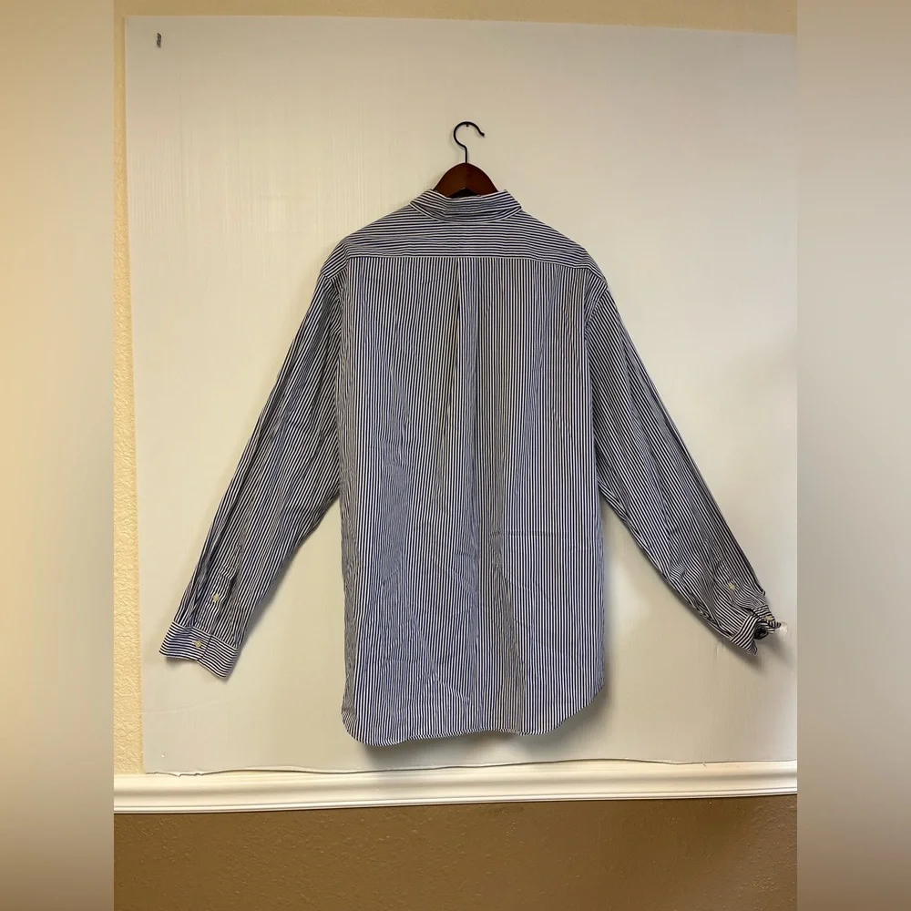 Ralph Lauren Men’s Navy Blue & White Button‎ Down Shirt XXL